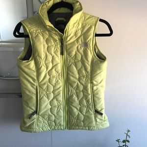 the north face green vest